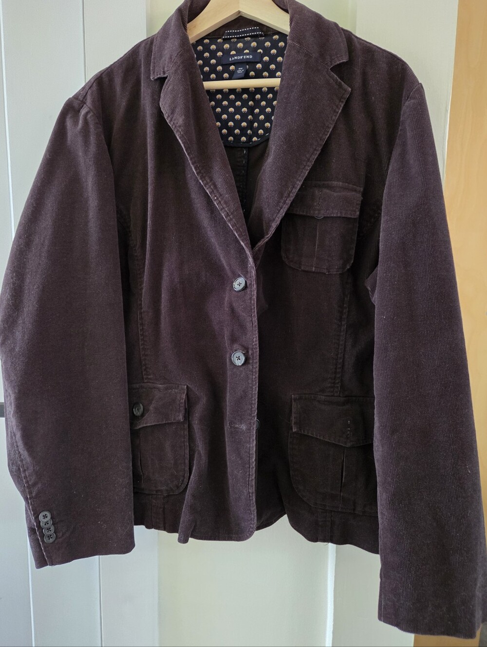Lands' End Women's Corduroy Blazer in Brown